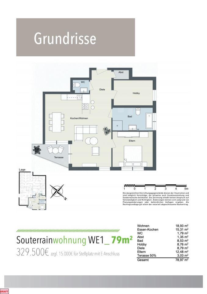 Grundriss Wohnung Nr. 1